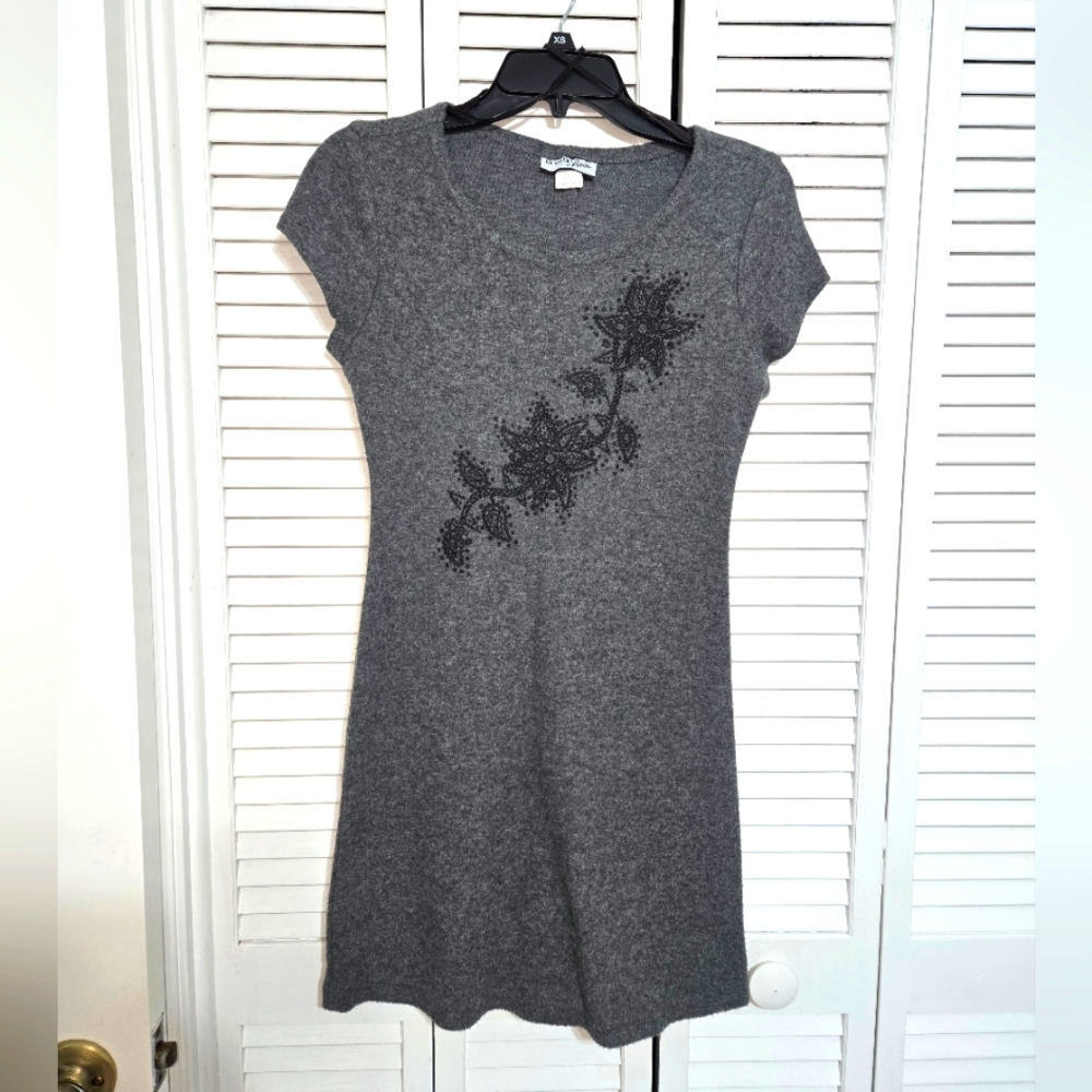 Breakin Loose Women's M Gray Knit Dress Vintage